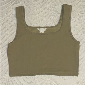 H&M Ribbed Cropped Tank Medium